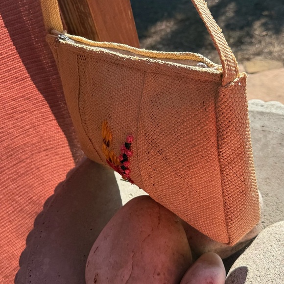 Vintage Beatnik, Hippie 1950’s-60’s Rattan Woven Bag - Picture 4 of 8